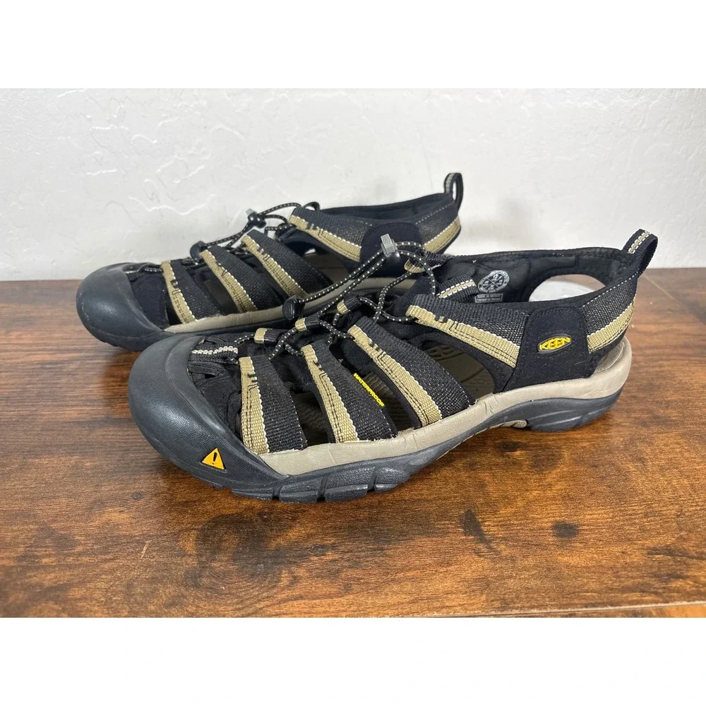 Keen Newport H2 Mens Black Gray Waterproof Hiking Sport Sandals 12 1001906